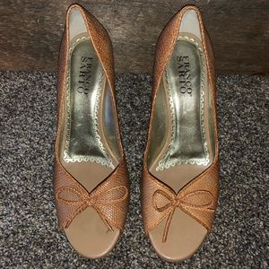 Franco Sarto Open Toe Wedges